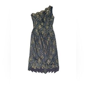 MANDALAY luxury brand One Shoulder Lace sequin beaded embellished Dress Size 4